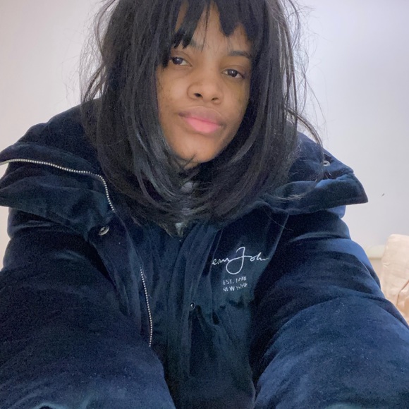 sean john x missguided navy premium velour oversized puff-a coat - Picture 7 of 7